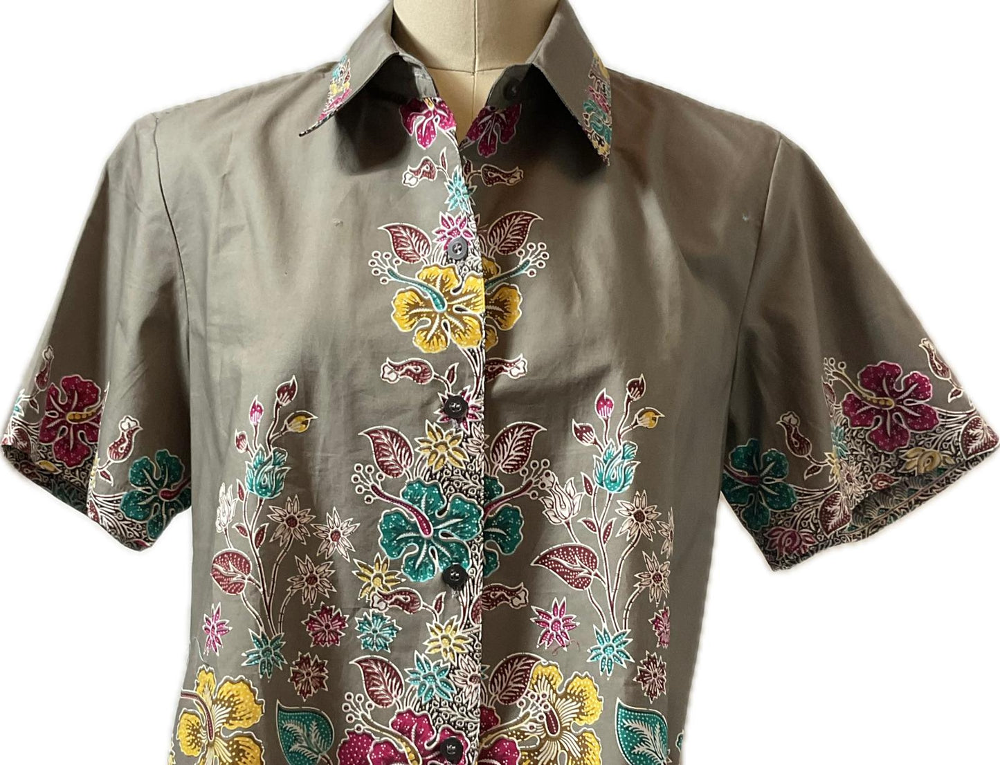 Ladies Batik Top LBT-XL-GREY-K1111002
