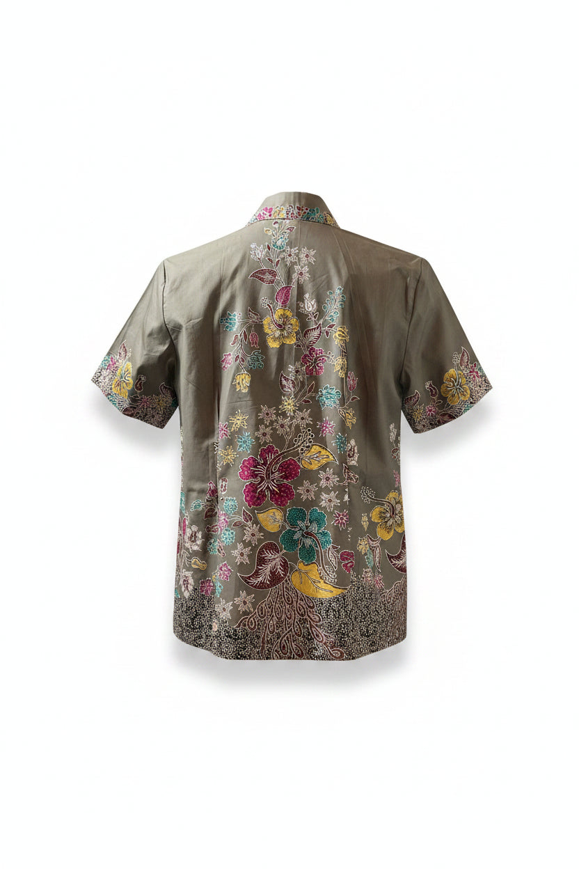 Ladies Batik Top LBT-XL-GREY-K1111002