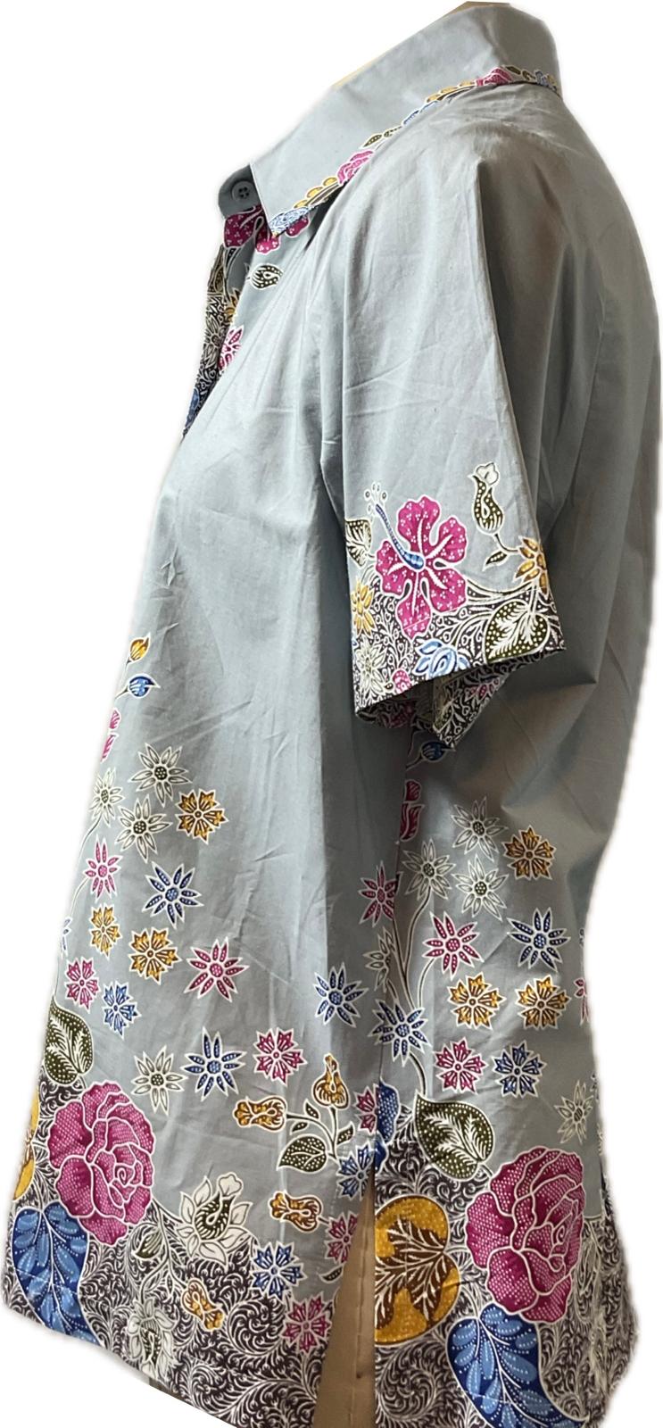 Ladies Batik Top LBT-XL-GREY-K1111003