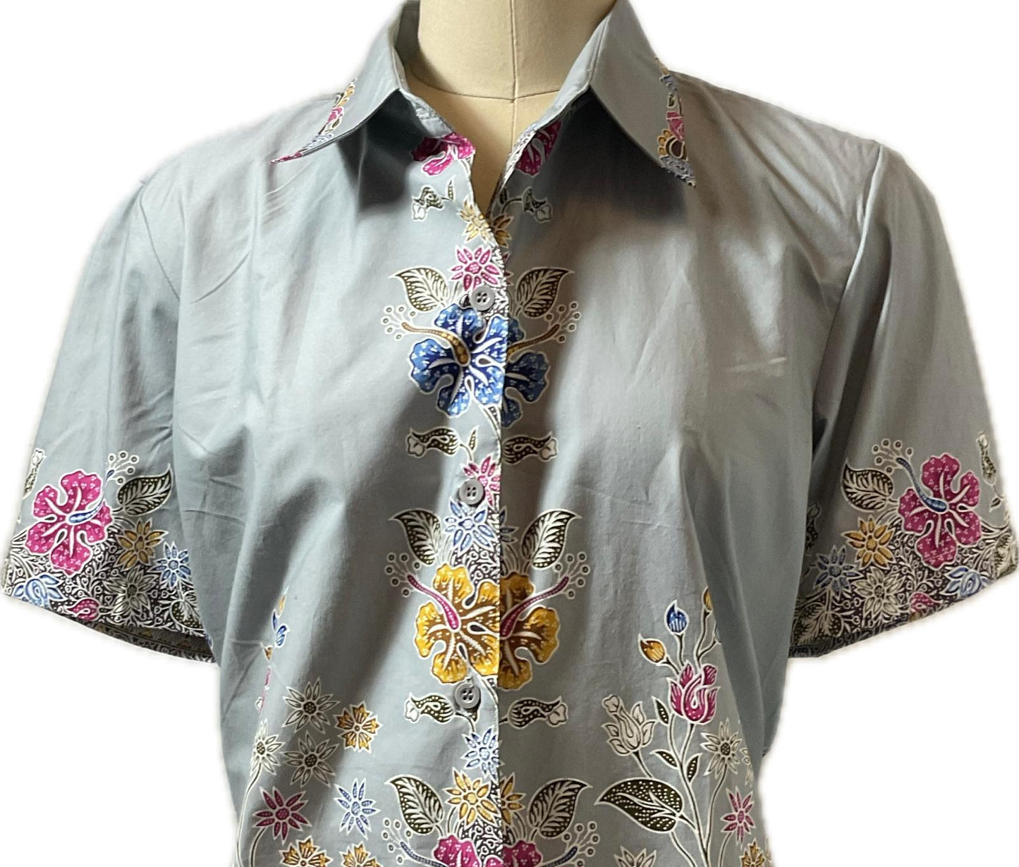 Ladies Batik Top LBT-XL-GREY-K1111003