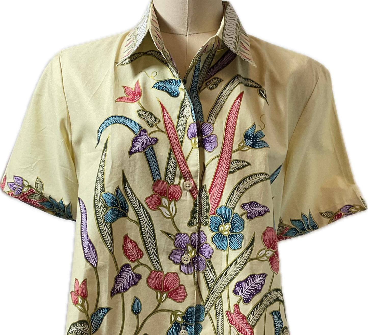 Ladies Batik Top LBT-XL-YELLOW-K1111004