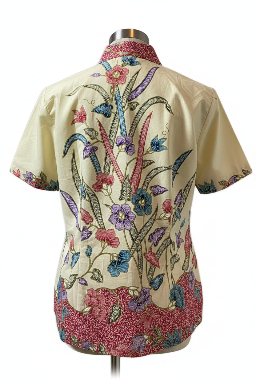 Ladies Batik Top LBT-XL-YELLOW-K1111004