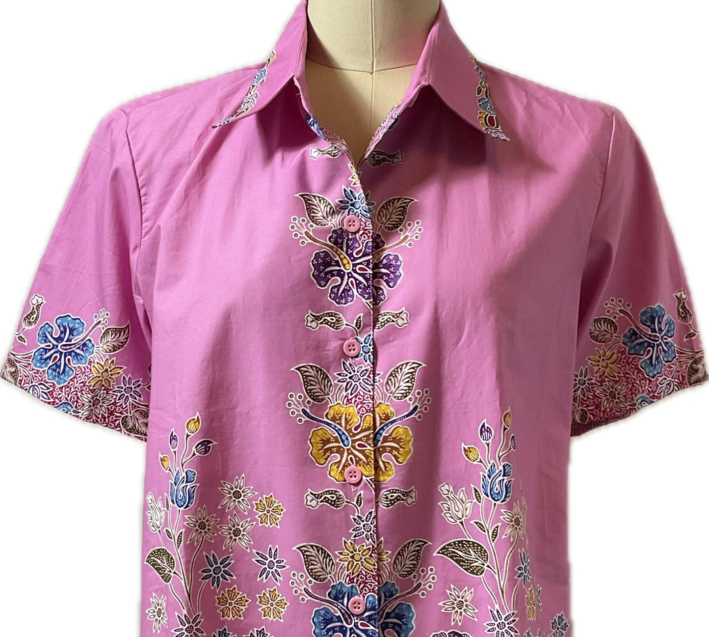 Ladies Batik Top LBT-XL-PINK-K1111005