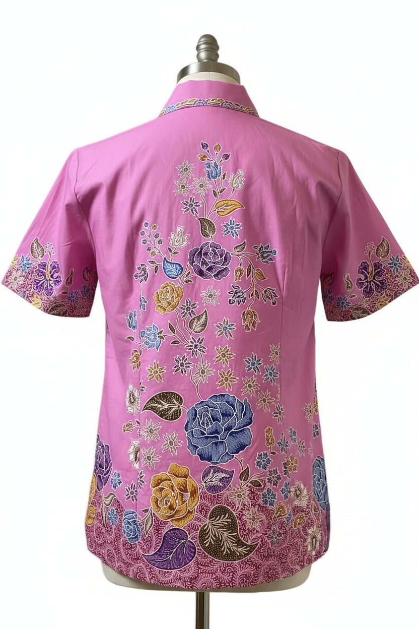 Ladies Batik Top LBT-XL-PINK-K1111005