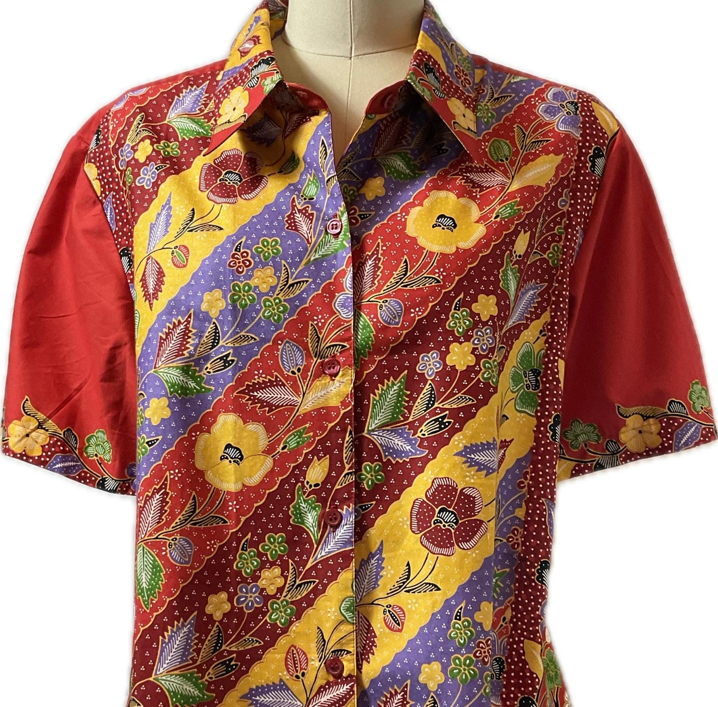 Ladies Batik Top LBT-XXXL-RED-K111111002