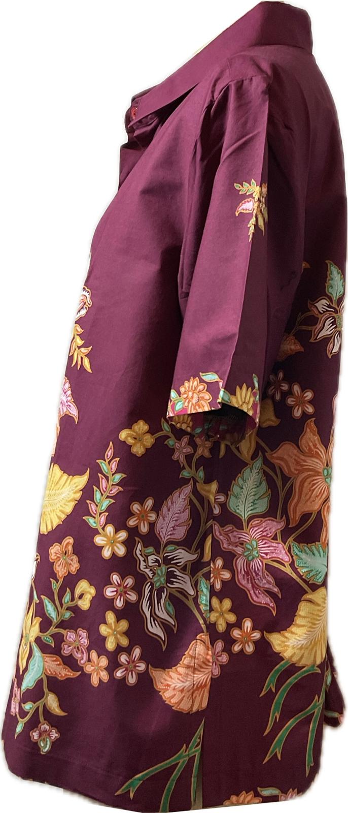 Ladies Batik Top LBT-XXXL-MAROON-K11111005