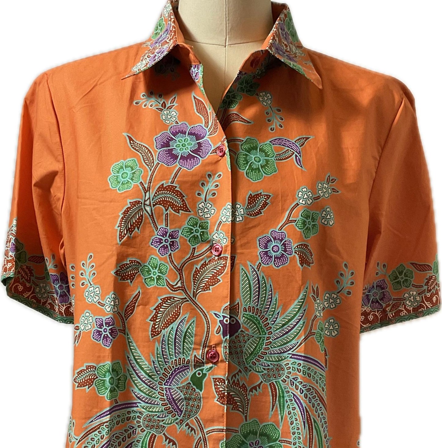 Ladies Batik Top LBT-XXL-ORANGE-K11111002