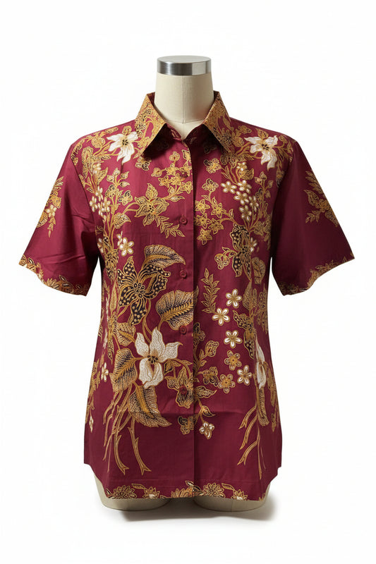 Ladies Batik Top LBT-XXXL-RED-K11111004