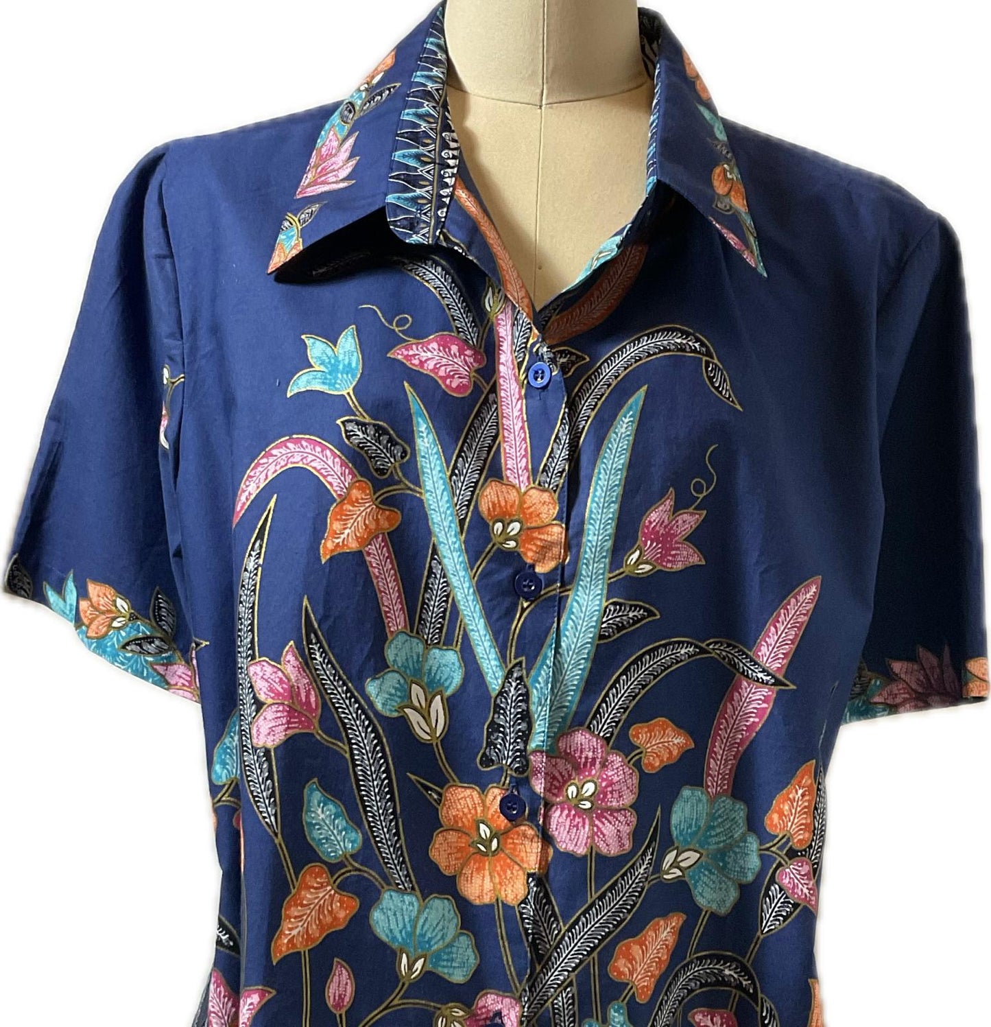 Ladies Batik Top LBT-XXXL-BLUE-K11111007