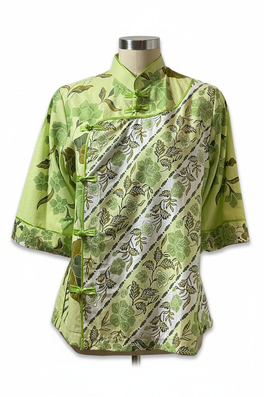 Ladies Batik Top LBT-XL-GREEN-J1111001