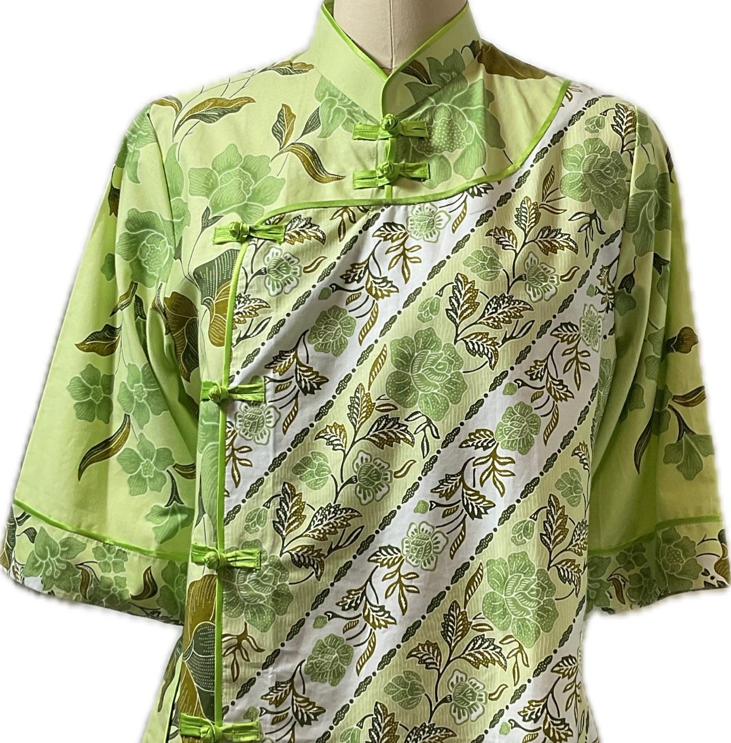 Ladies Batik Top LBT-XL-GREEN-J1111001