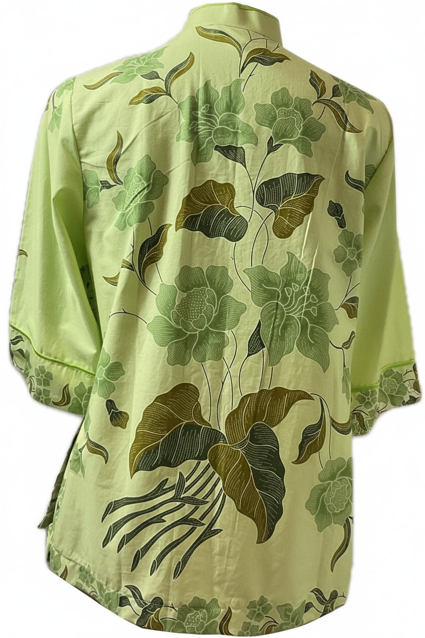 Ladies Batik Top LBT-XL-GREEN-J1111001
