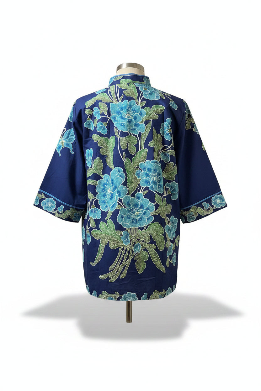 Ladies Batik Top LBT-XXXL-BLUE-J111111001