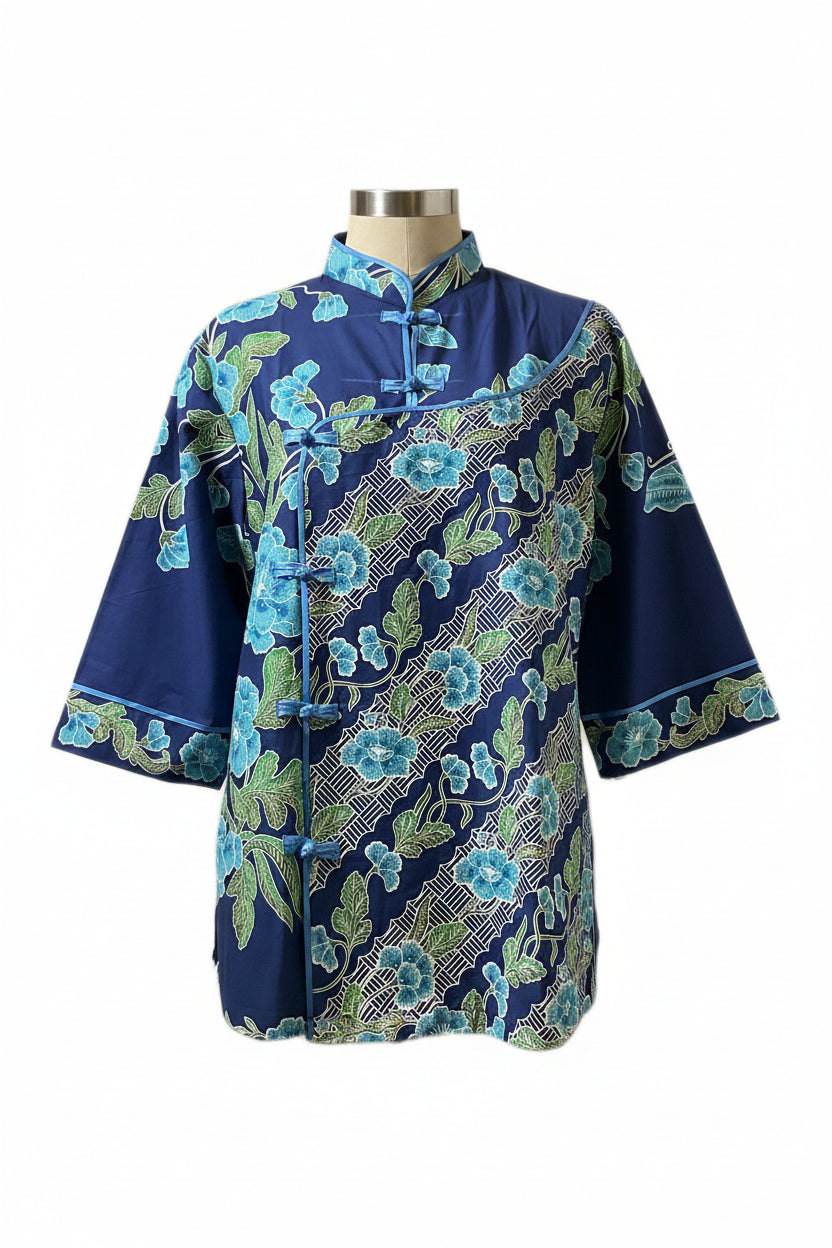 Ladies Batik Top LBT-XXXL-BLUE-J111111001