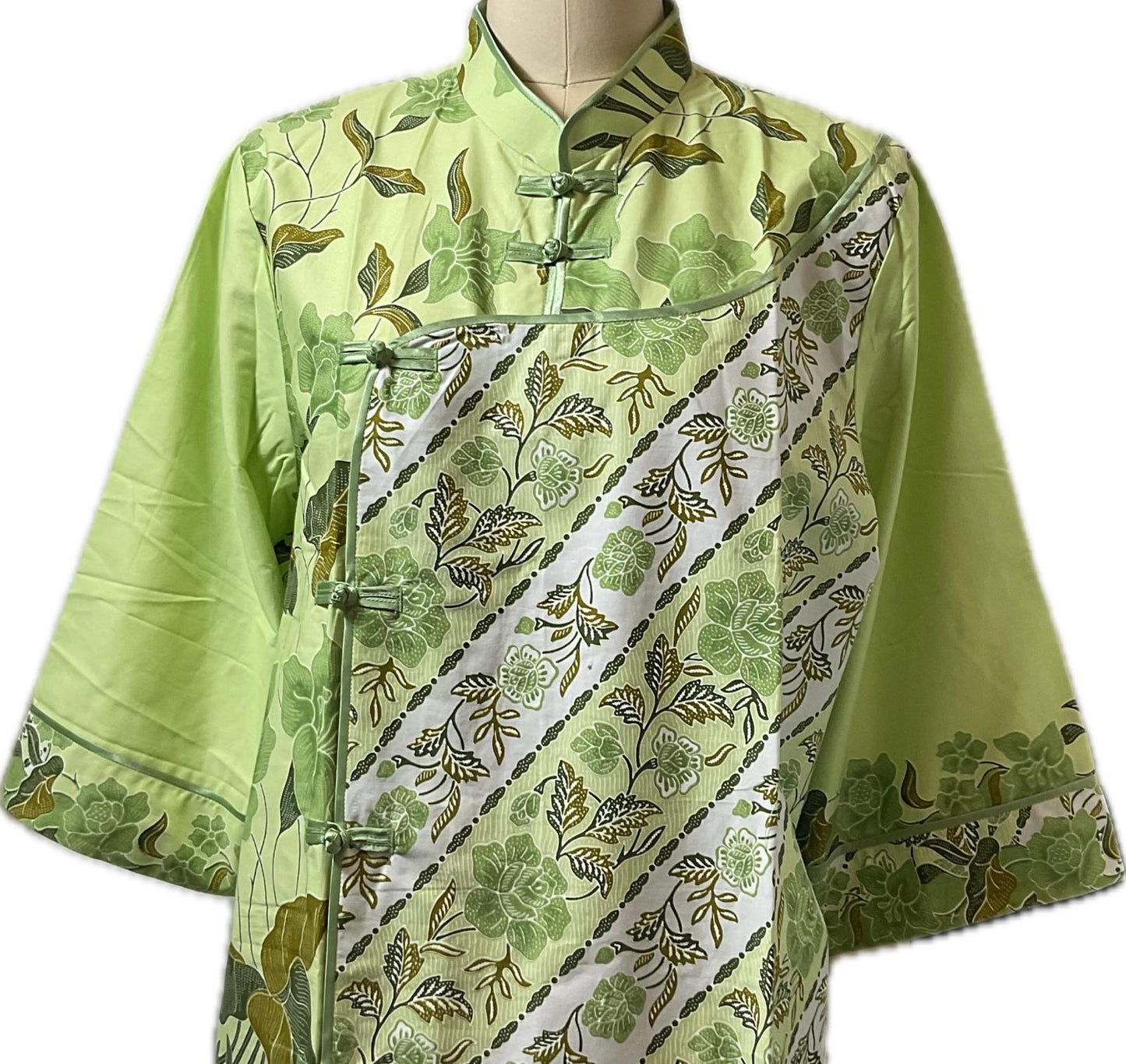 Ladies Batik Top LBT-XXXL-GREEN-J111111002
