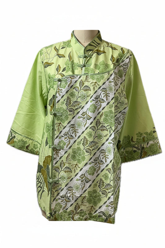 Ladies Batik Top LBT-XXXL-GREEN-J111111002