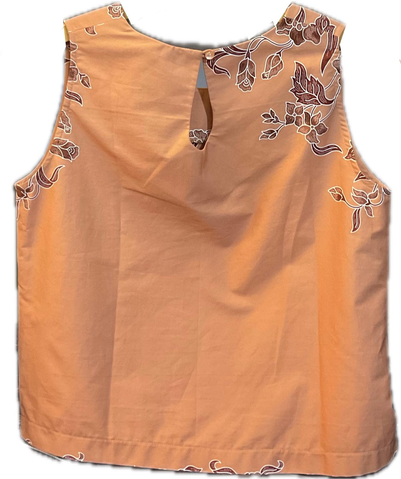 Ladies Batik Top LBT-M-ORANGE-L11001