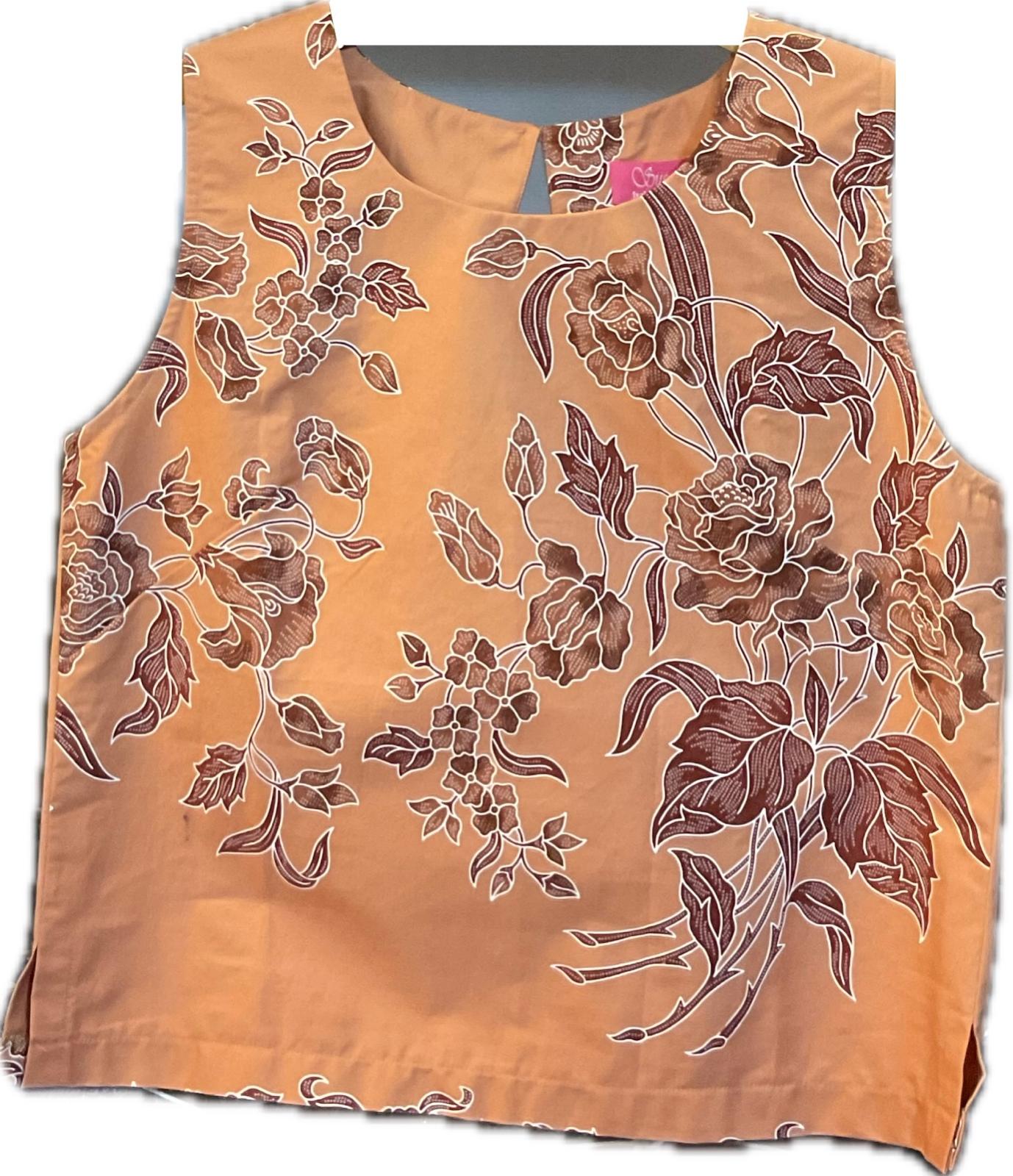 Ladies Batik Top LBT-M-ORANGE-L11001