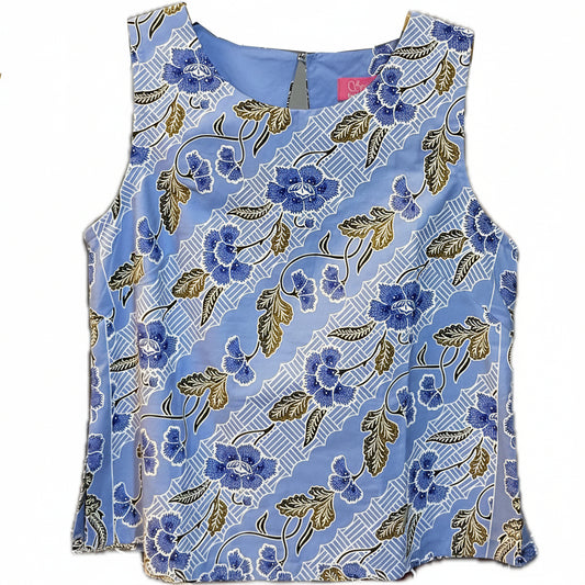 Ladies Batik Top LBT-S-BLUE-L1001