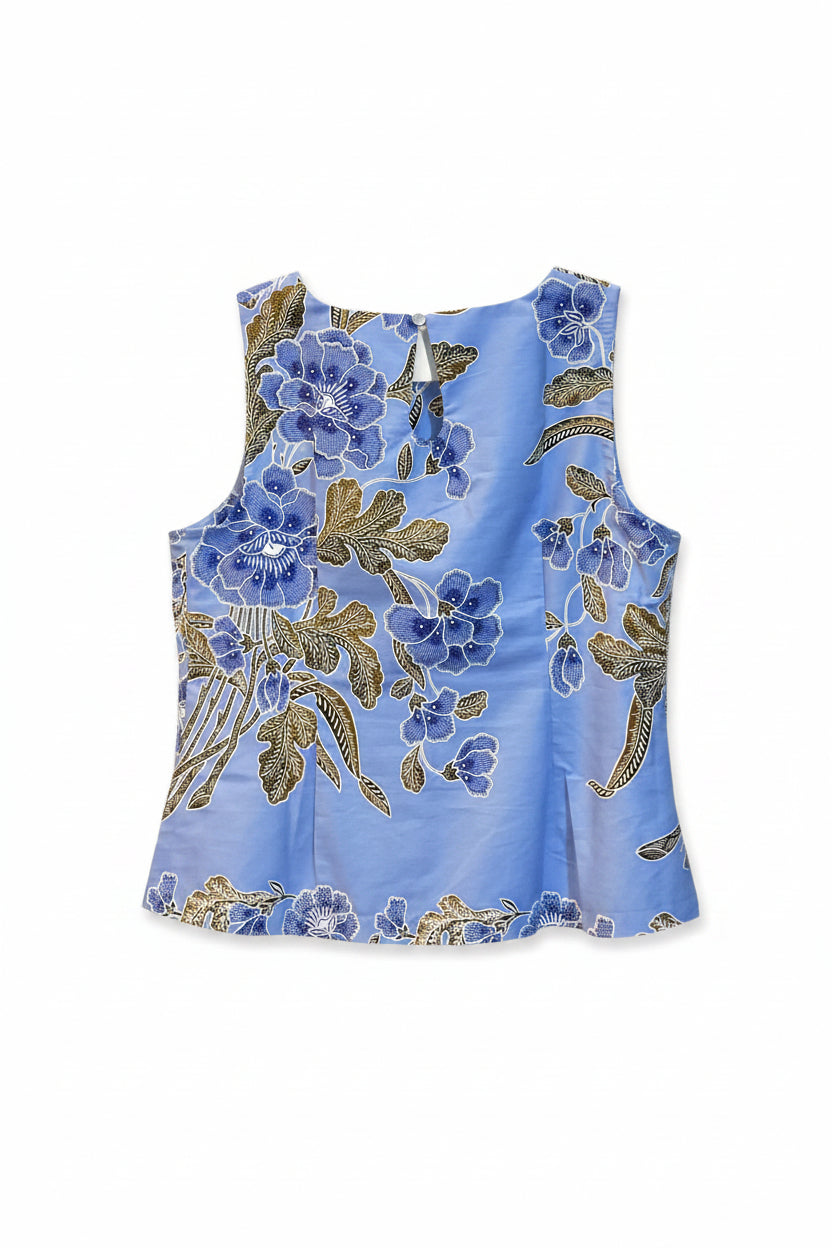 Ladies Batik Top LBT-S-BLUE-L1001