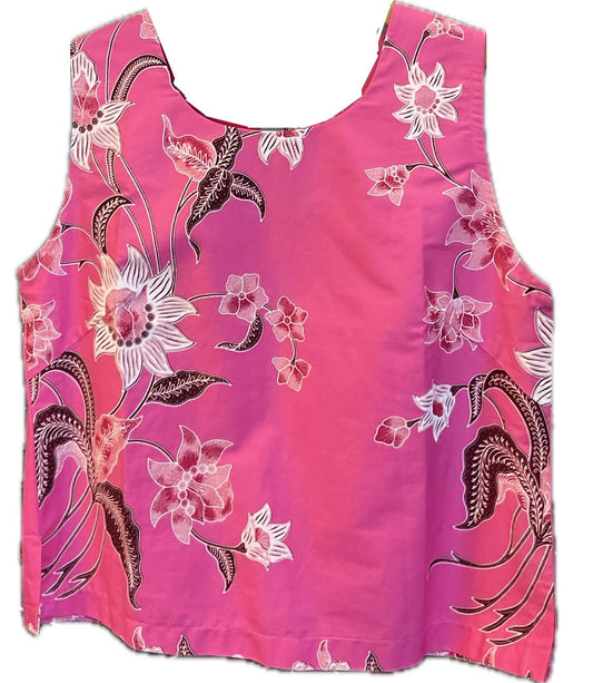 Ladies Batik Top LBT-M-PINK-L11004