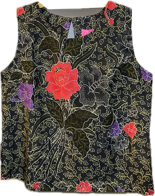 Ladies Batik Top LBT-XL-BLACK-L1111001