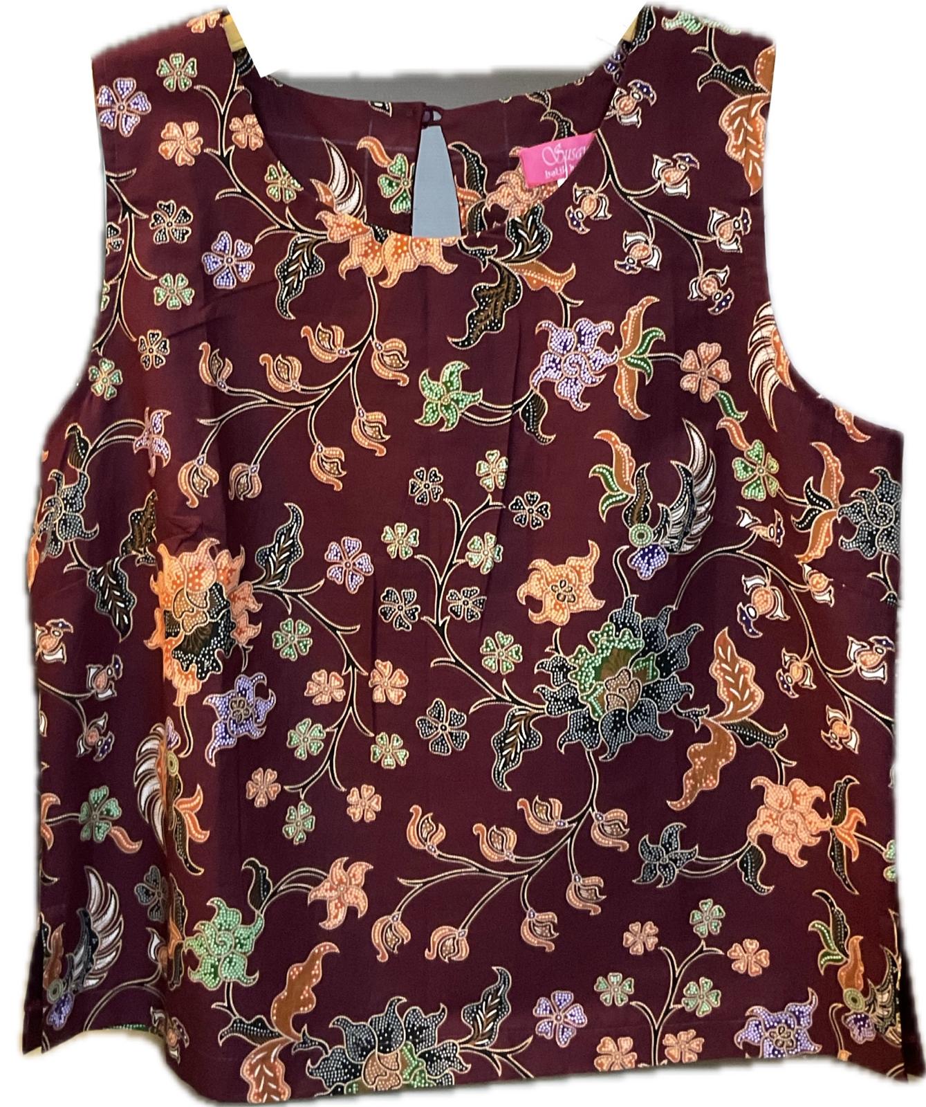 Ladies Batik Top LBT-XL-BROWN-L1111002