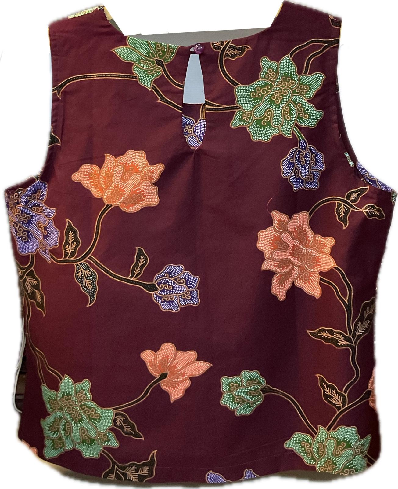 Ladies Batik Top LBT-XL-BROWN-L1111002