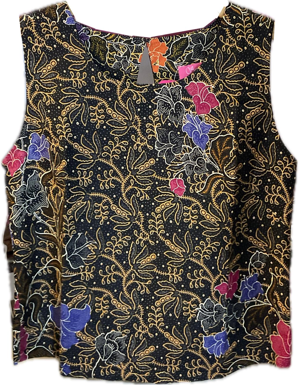Ladies Batik Top LBT-M-BLACK-L11005