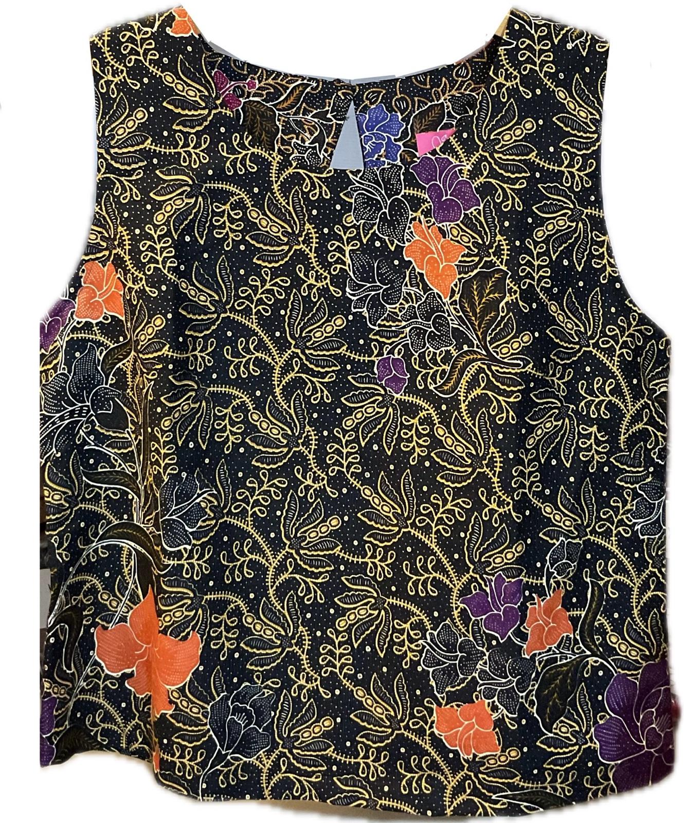 Ladies Batik Top LBT-L-BLACK-L111002