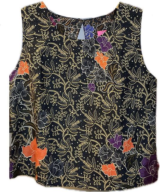 Ladies Batik Top LBT-L-BLACK-L111002