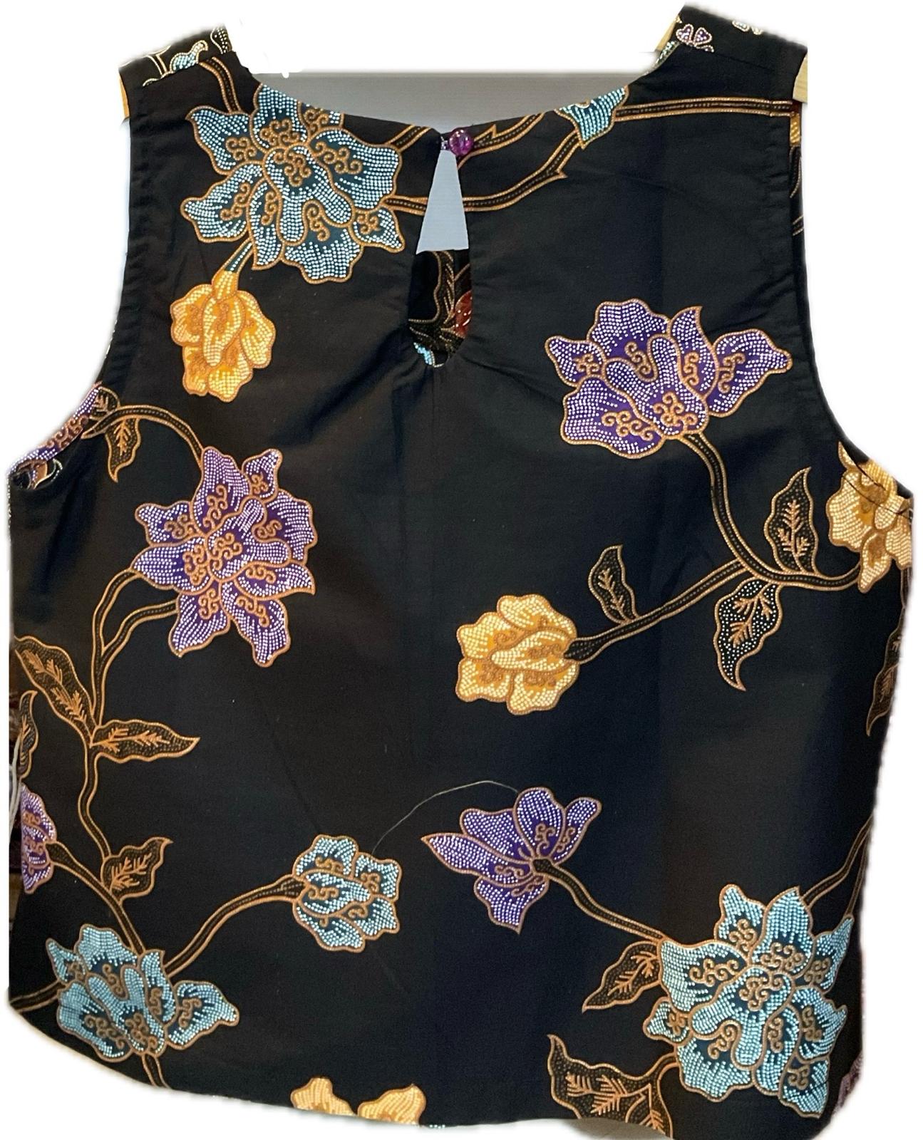 Ladies Batik Top LBT-L-BLACK-L111003