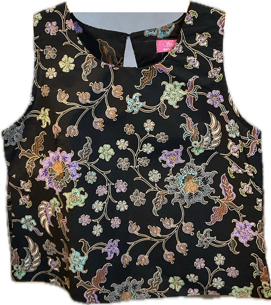 Ladies Batik Top LBT-M-BLACK-L11007