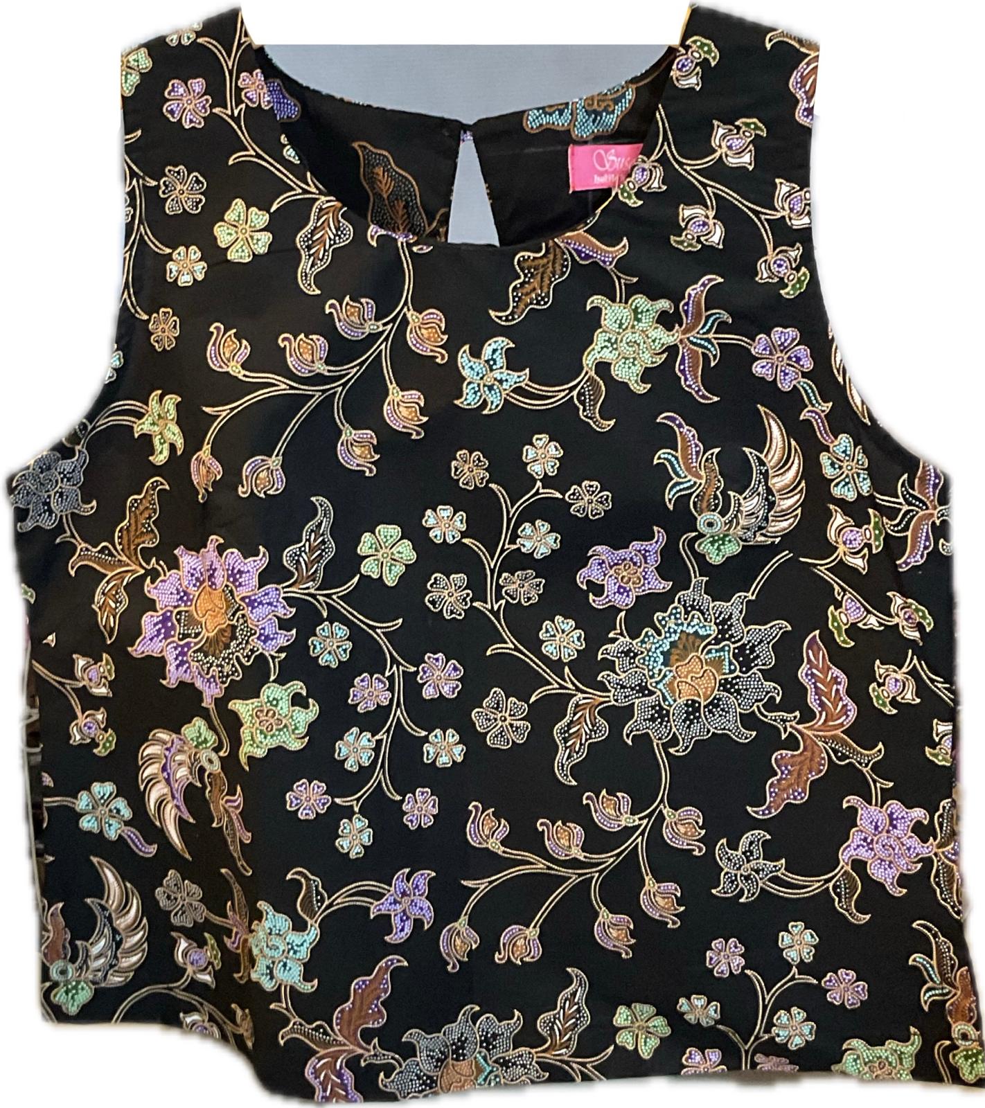 Ladies Batik Top LBT-L-BLACK-L111003