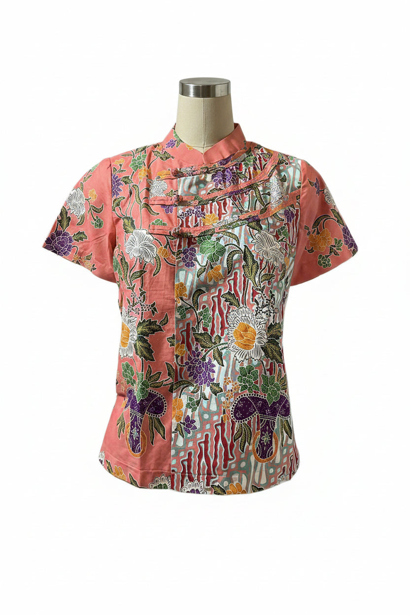 Ladies Batik Top LBT-M-PEACH-N11001