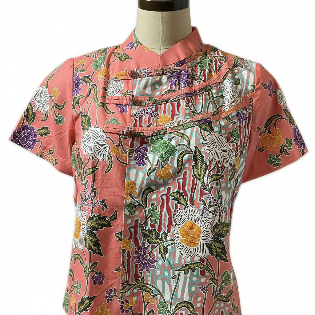 Ladies Batik Top LBT-M-PEACH-N11001