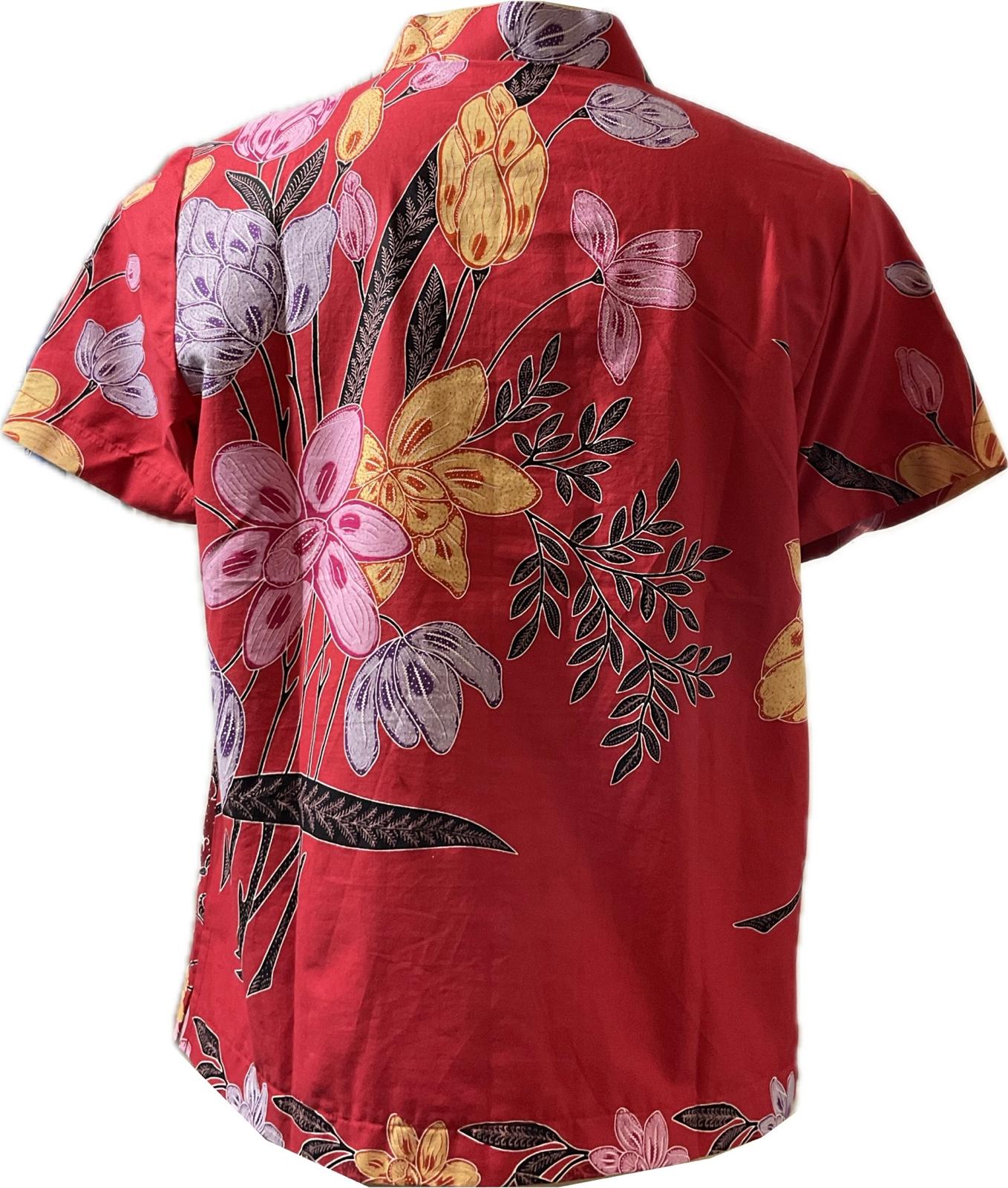 Ladies Batik Top LBT-M-RED-N11002