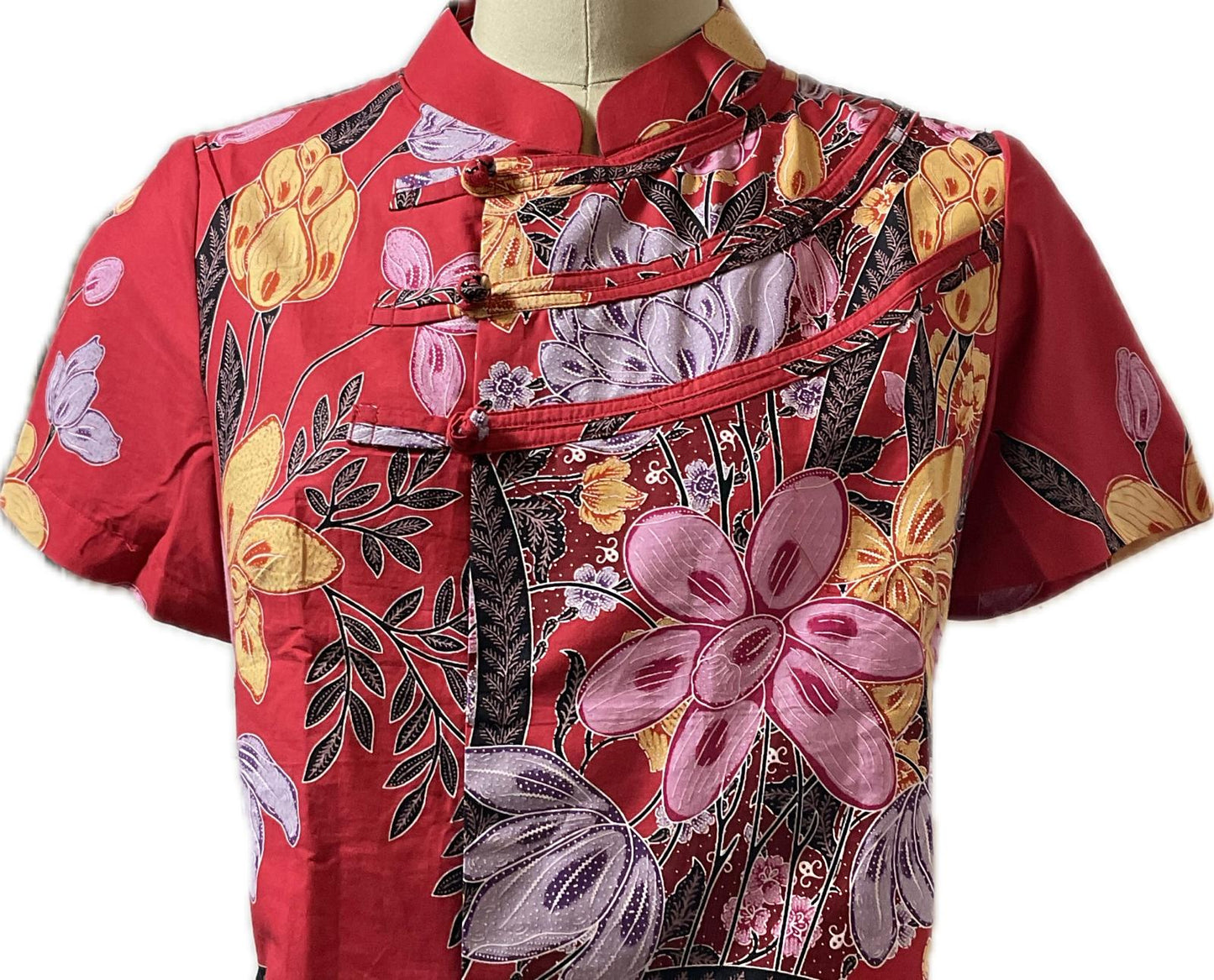 Ladies Batik Top LBT-M-RED-N11002