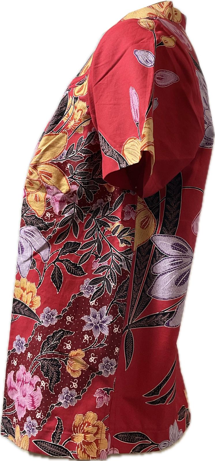 Ladies Batik Top LBT-M-RED-N11002