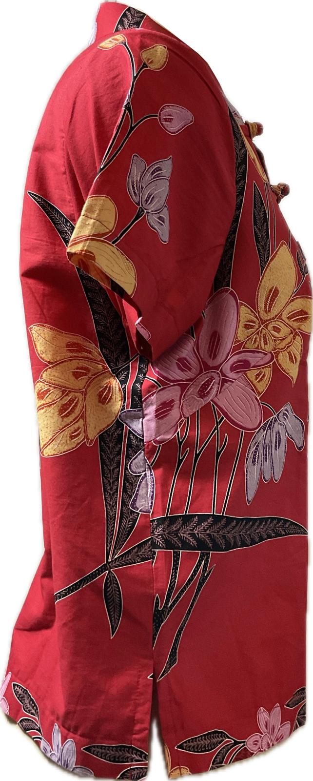 Ladies Batik Top LBT-M-RED-N11002