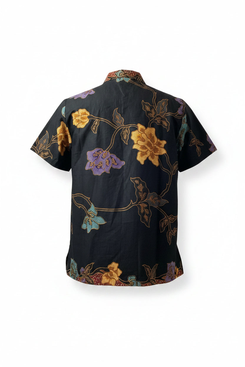 Ladies Batik Top LBT-M-BLACK-N11004
