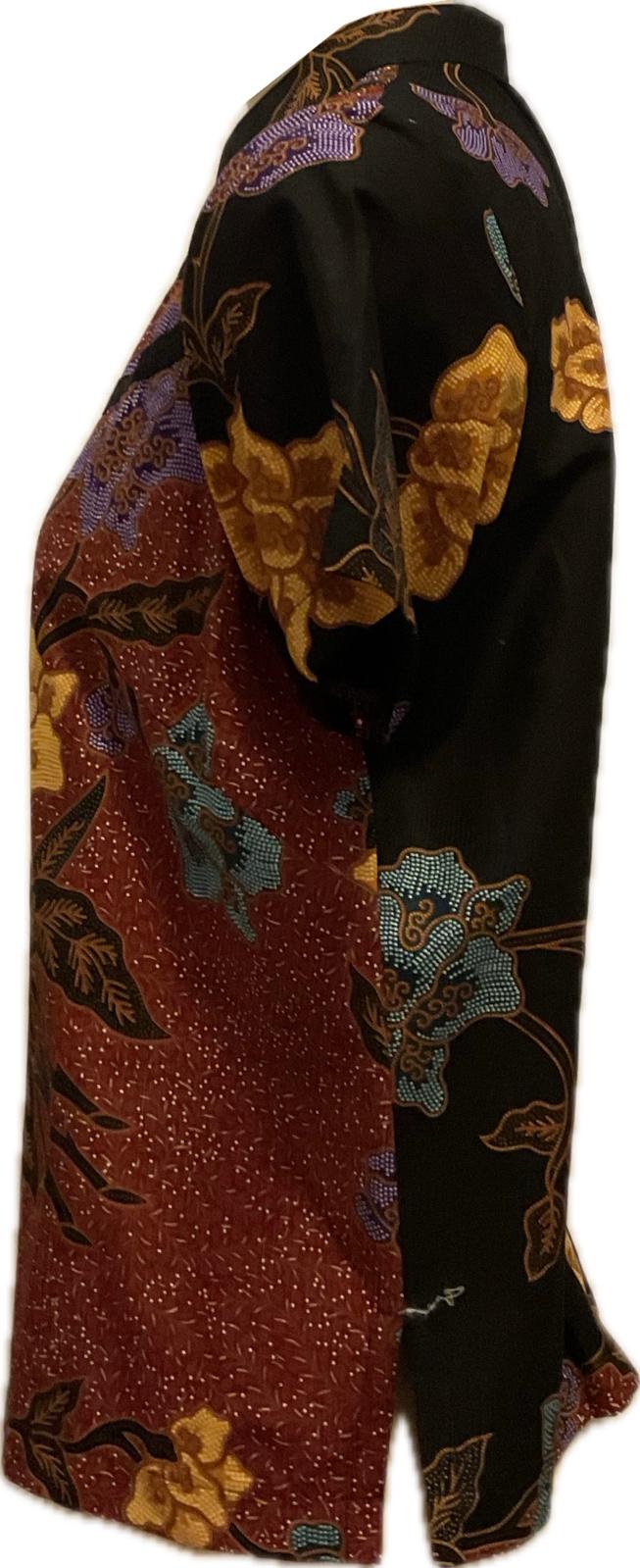 Ladies Batik Top LBT-M-BLACK-N11004