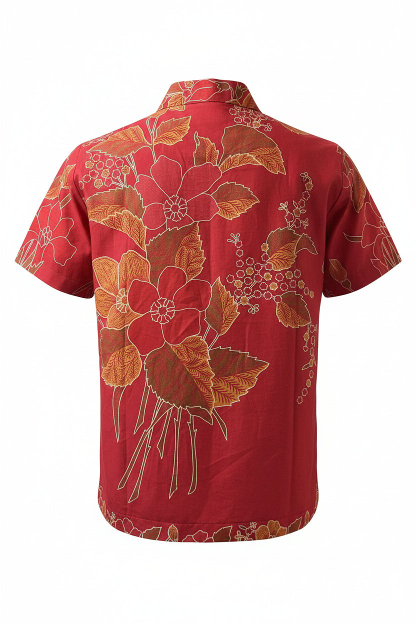Ladies Batik Top LBT-M-RED-N11005