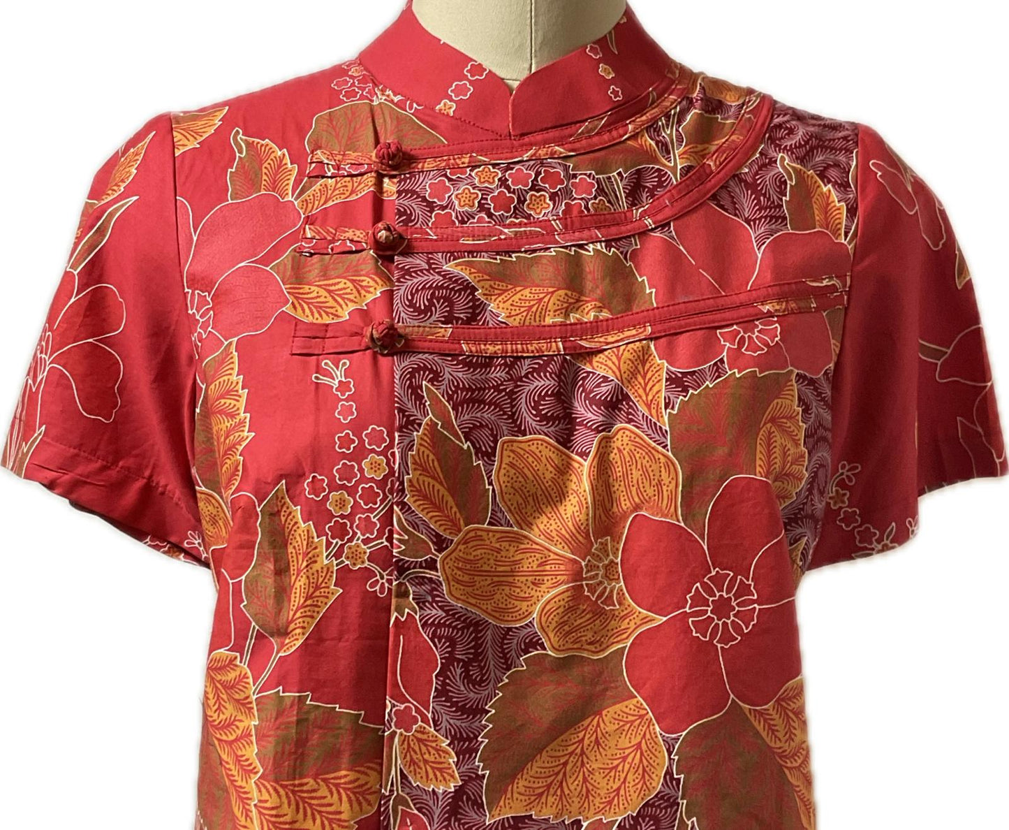 Ladies Batik Top LBT-M-RED-N11005