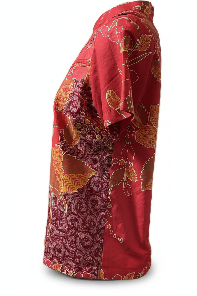 Ladies Batik Top LBT-M-RED-N11005