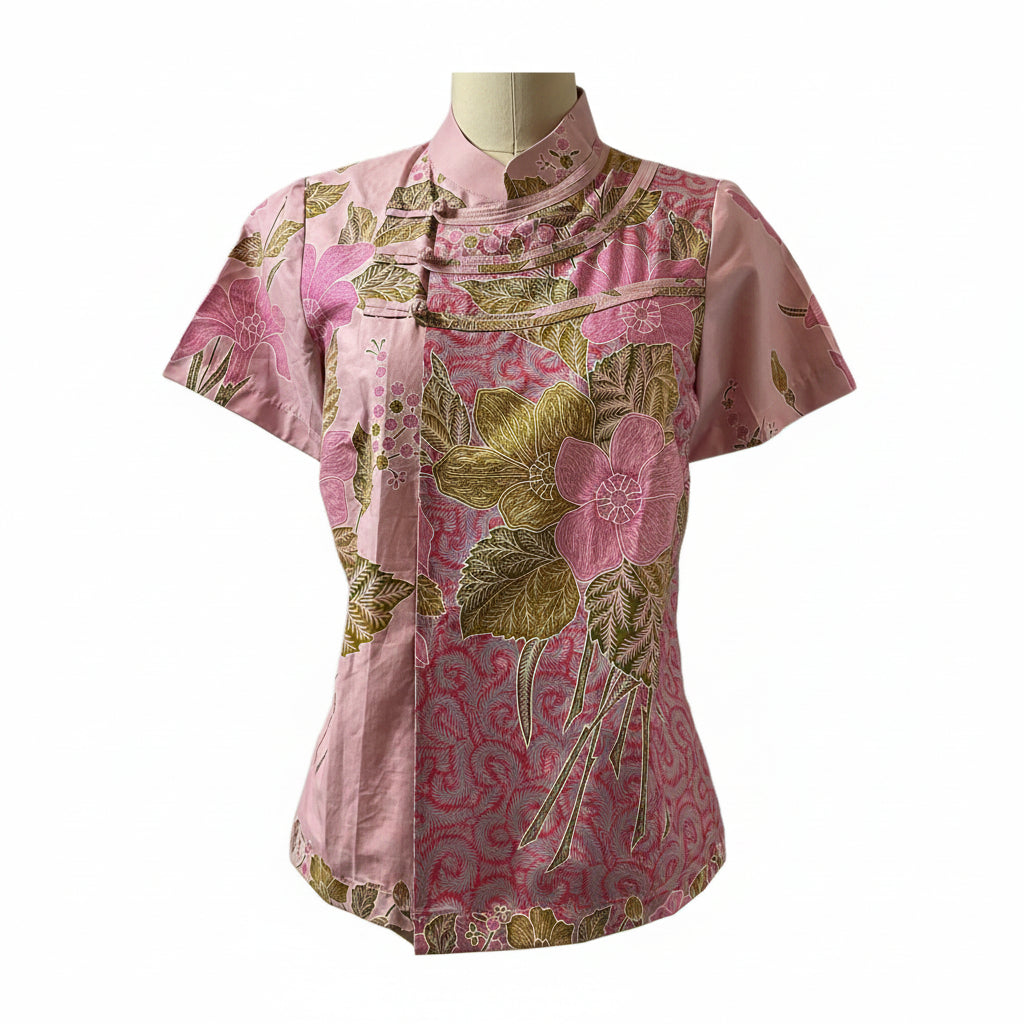 Ladies Batik Top LBT-M-PINK-N11006