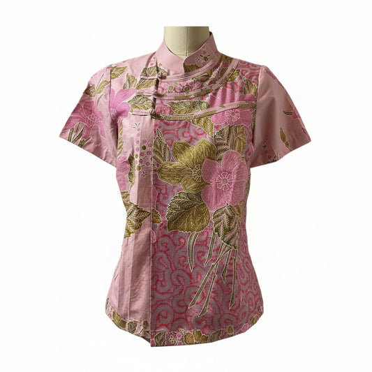 Ladies Batik Top LBT-M-PINK-N11006