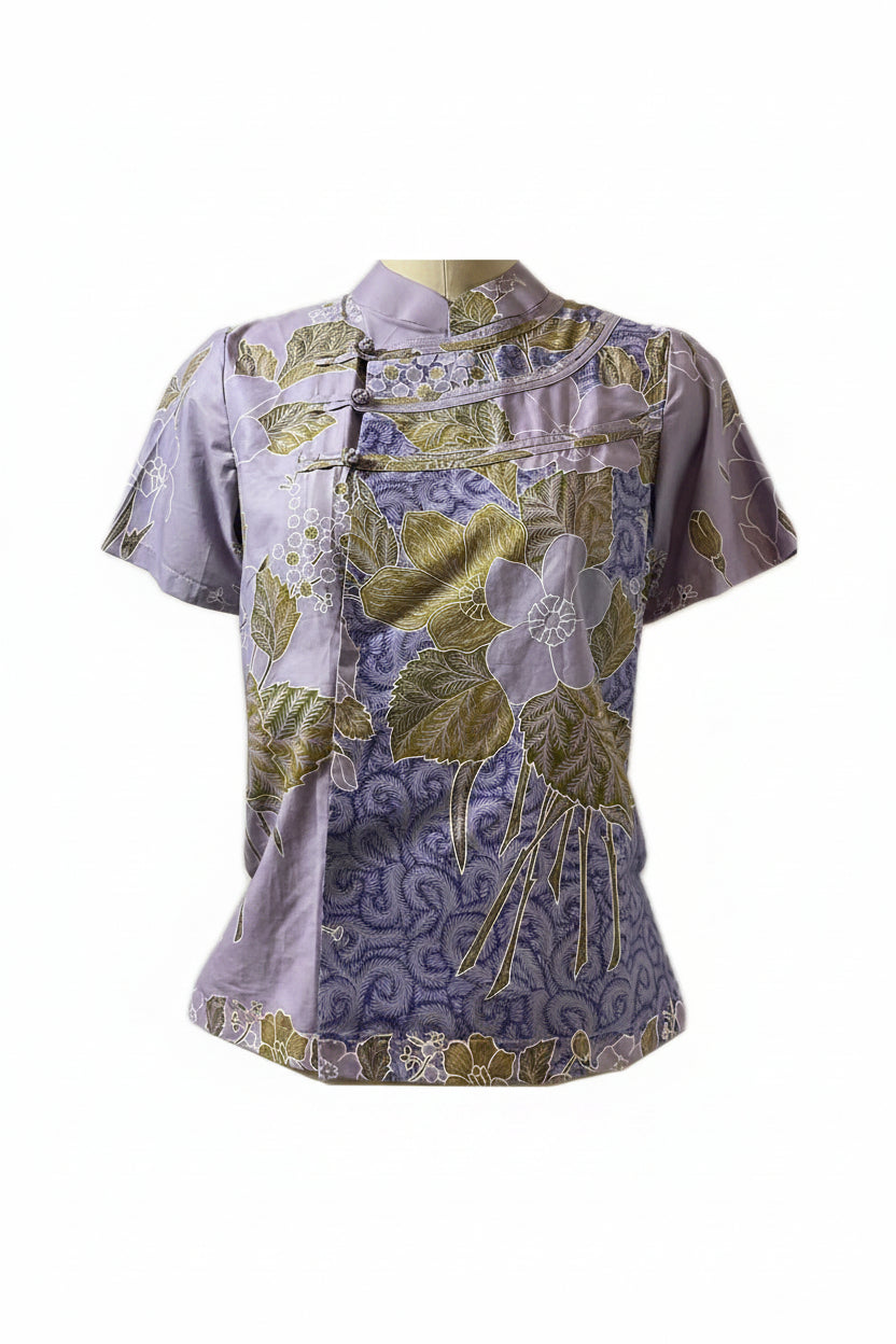 Ladies Batik Top LBT-M-PURPLE-N11007