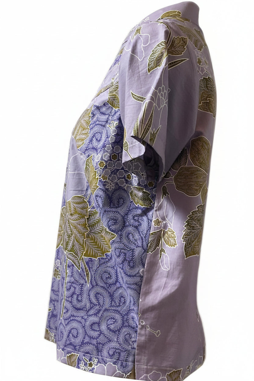 Ladies Batik Top LBT-M-PURPLE-N11007
