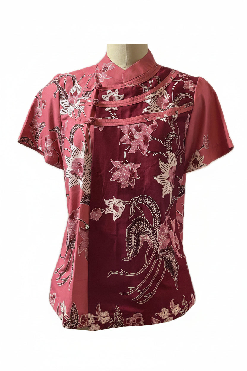 Ladies Batik Top LBT-L-PINK-N111003